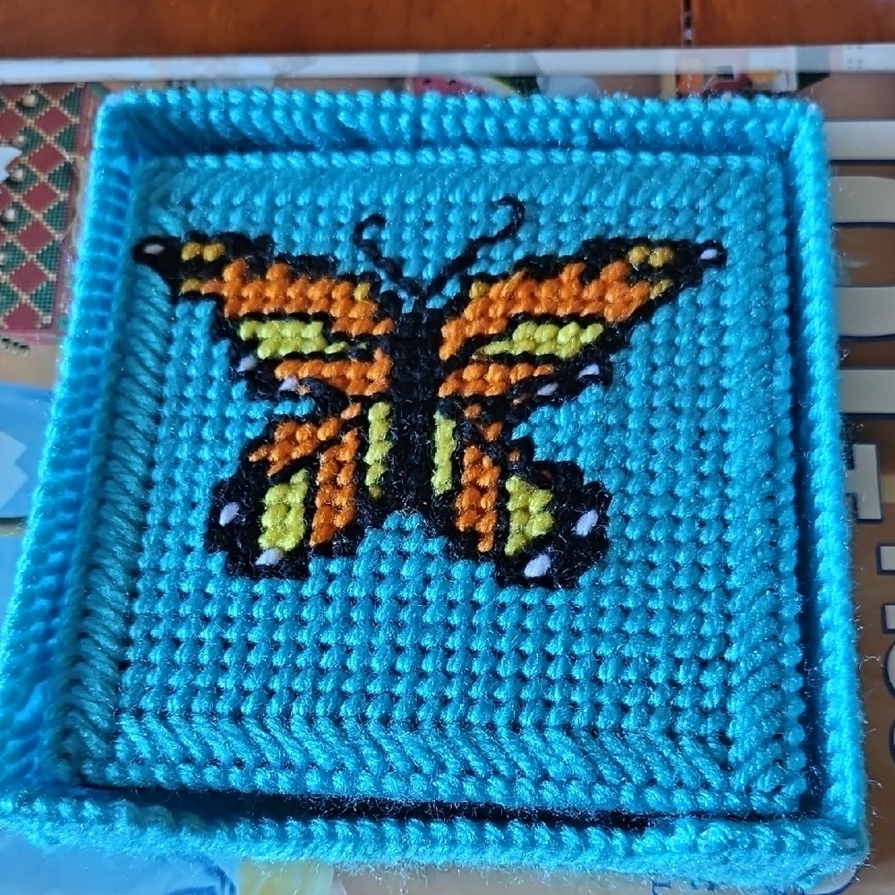 Handcrafted Butterfly Design Coaster Set